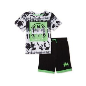 Batman Baby and Toddler Boy Graphic T-Shirt and Knit Shorts  2-Piece Outfit Set